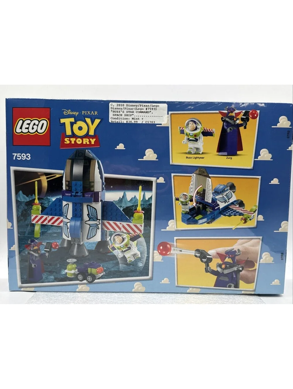 LEGO 7593 Disney Pixar Toy Story Buzz’s Star Command Spaceship Set 2010 Sealed